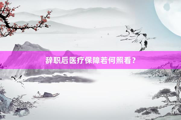 辞职后医疗保障若何照看？